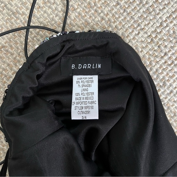 B. Darlin Black and Iridescent Mini Party Dress - Picture 5 of 8